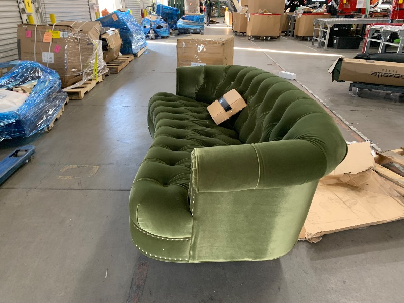 Photo 1 of **************MISSING ALL 4 LEGS**************
Jennifer Taylor Home La Rosa Victorian Chesterfield Tufted Sofa, Olive Green Performance Velvet