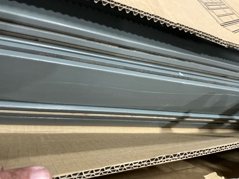 View 4 of Full Size Murphy Bed, Farmhosue Wall Bed Frame, Solid Wood Cabinet Bed Frame for Home Office, Guest Room, Apartment, Grey