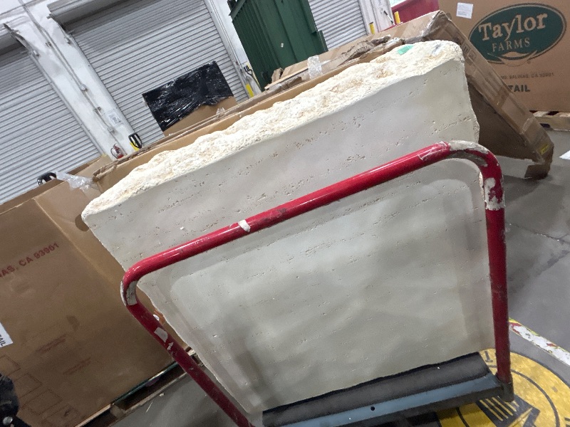 Photo 1 of (View images for parts) GDFStudio Modern Lightweight Concrete Coffee Table, Indoor Outdoor Square Accent Table, Mid Century MGO Side Tables, Faux Stone Sofa Tables for Living Room Office Apartment, No Assembly, Amber+Beige