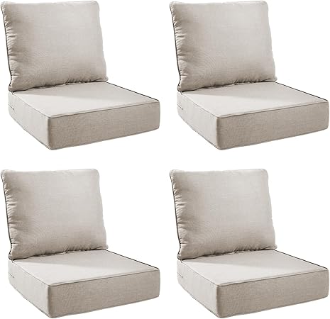 Photo 1 of ***STOCK PHOTO FOR REFERENCE ONLY***
Fitfree Outdoor Chair Cushions, Water-Resistant & Fade-Resistant, Patio Furniture Square Seat Replacement Chair Pads with Ties Zipper, Removable Cover, Non-Slip Bottom, Set of 2, 22 x 22 Inch, Beige