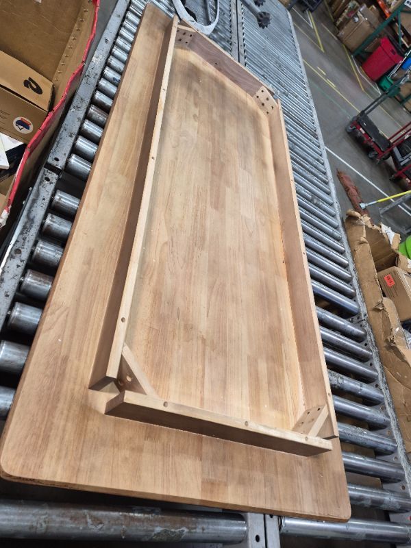 Photo 1 of ****************THIS IS ONLY THE TABLE TOP, MISSING LEGS****************
DELAVIN 70.8 Inch Large Solid Wood Dinner Table for 6-8 People, Mid Century Oak Kitchen Table with Natural Wood Grain, Luxury Rectangular Dining Table for Family, Party, Office, Easy
