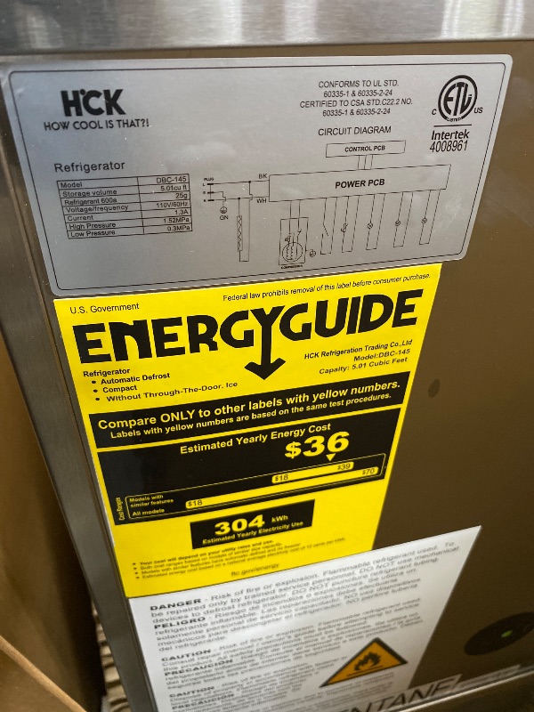 Photo 1 of ***DENTS***HCK 24 Inch Under Counter Double Drawer Fridge, Stainless Steel Outdoor Beverage Refrigerator for Patio, Built-in Beverage Fridge for Home & Commercial Use