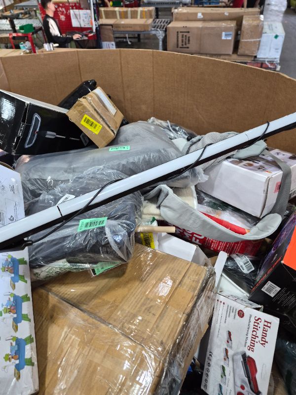 Photo 1 of
Box Size: 4-Foot Pallet (Truck/Trailer Pickup Only) | This 4-foot pallet contains roughly 200-300 assorted items, the same types we list for auction daily. Sourced from return centers, items are uninspected and may be new or gently used, with typical val