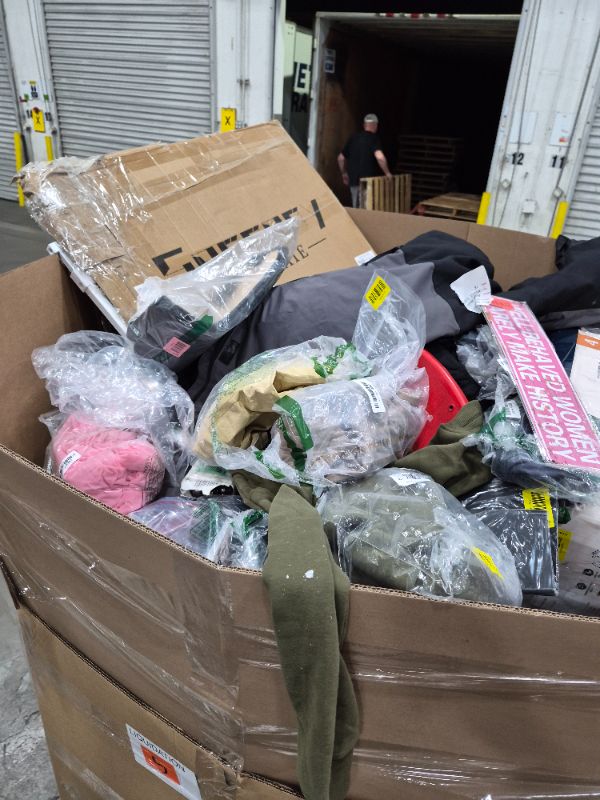 Photo 1 of
Box Size: 4-Foot Pallet (Truck/Trailer Pickup Only) | This 4-foot pallet contains roughly 200-300 assorted items, the same types we list for auction daily. Sourced from return centers, items are uninspected and may be new or gently used, with typical val