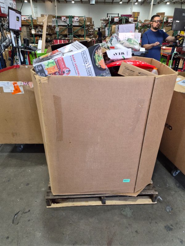 Photo 1 of 
Box Size: 4-Foot Pallet (Truck/Trailer Pickup Only) | This 4-foot pallet contains roughly 200-300 assorted items, the same types we list for auction daily. Sourced from return centers, items are uninspected and may be new or gently used, with typical val