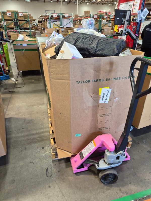 Photo 1 of
Box Size: 4-Foot Pallet (Truck/Trailer Pickup Only) | This 4-foot pallet contains roughly 200-300 assorted items, the same types we list for auction daily. Sourced from return centers, items are uninspected and may be new or gently used, with typical val