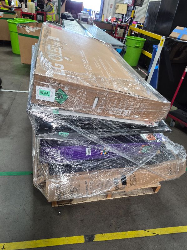 Photo 1 of
Box Size: Damaged & Random TVs (Truck/Trailer Pickup Only) | This pallet includes approximately 8–10 mixed televisions, consisting of damaged, untested, and random-condition TVs. These units come directly from return centers and may have cracked screens,