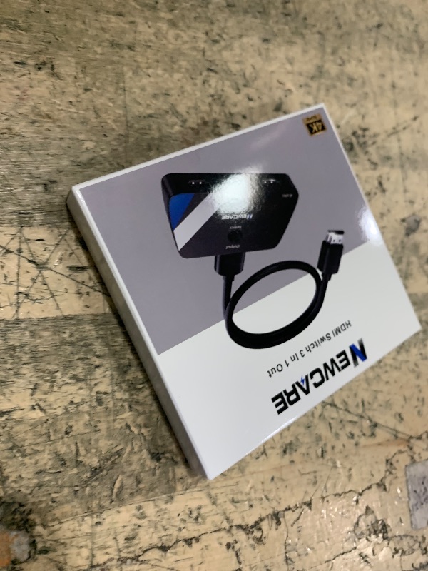 Photo 1 of [Upgrade] HDMI Switch 3 in 1 Out, 4K@60Hz HDMI 2.0 Switch Splitter with 2.6FT Long HDMI Cable, 3-Port HDMI Switcher Selector, Supports 4K 30Hz 3D 1080P HDCP2.2 for PS5 Xbox DVD Player Fire Stick PC