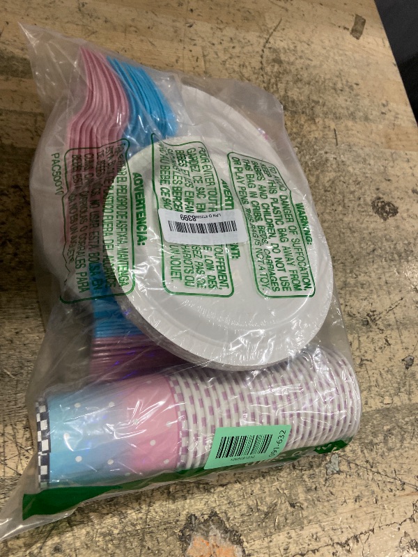 Photo 1 of 170Pcs Burnouts or Bows Gender Reveal Party Decorations Boy or Girl Gender Reveal Plates Disposable Burnouts or Bows Napkins Cups Forks Tablecloths for Boys Girls Baby Shower Party Supplies Blue Pink