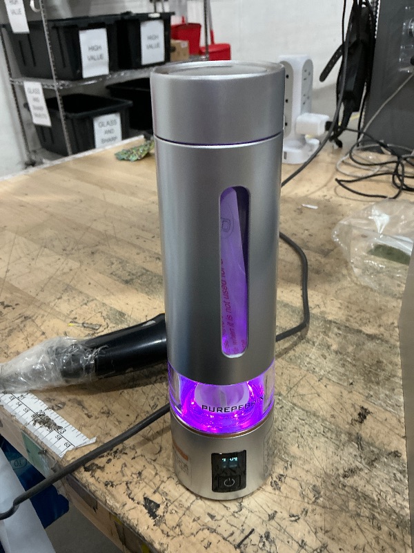 Photo 1 of **FOR PARTS ONLY/ NON-FUNCTIONAL** PUREPEBRIX Hydrogen Water Bottle Generator-Up to 8100 PPB Molecular Hydrogen, 12-Hour Hydrogen Retention, IHSA Certified SPE/PEM Tech, Portable Hydrogen Bottle, Healthy Gift (Platinum)