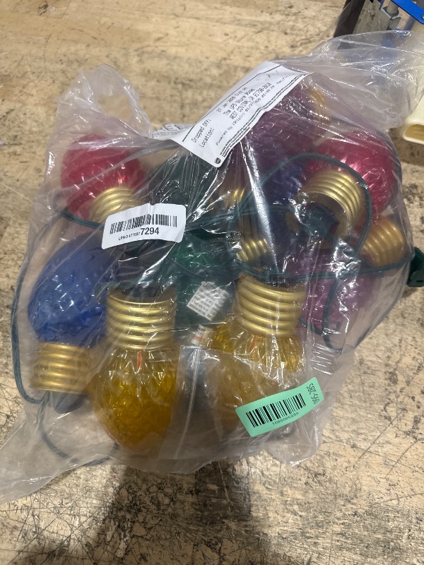 Photo 1 of 16Ft Jumbo LED Multicolor Valentine's Day String Lights Outdoor with 10 T13 LED Strawberry Bulb, Clear Multicolor Hanging String Lights for Indoor Home Porch Patio Eave Xmas Trees Roofline Decorations