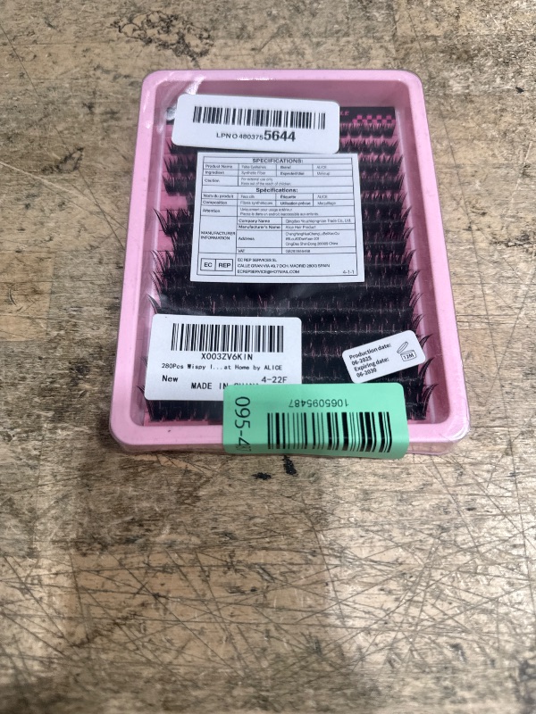 Photo 1 of 280Pcs Wispy Individual Lashes DIY Eyelash Extensions 8-16MM D-Curly Lash Extensions Lash Clusters 80D Cluster Eyelashes DIY at Home by ALICE