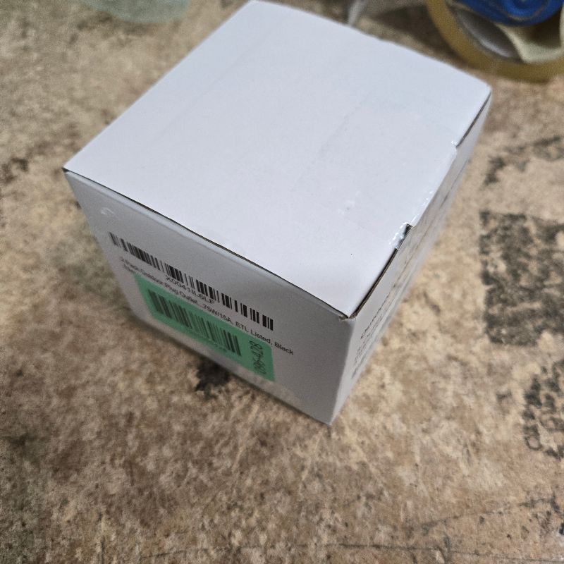 Photo 1 of 2 Pack Outdoor Plug Outlet Splitter, 3 Way Outlets Power Extender with Safe Cover, Heavy Duty Waterproof Multi Plug for Holiday Decorations, Indoor/Outdoor Use, 1875W/15A, ETL Listed, Black