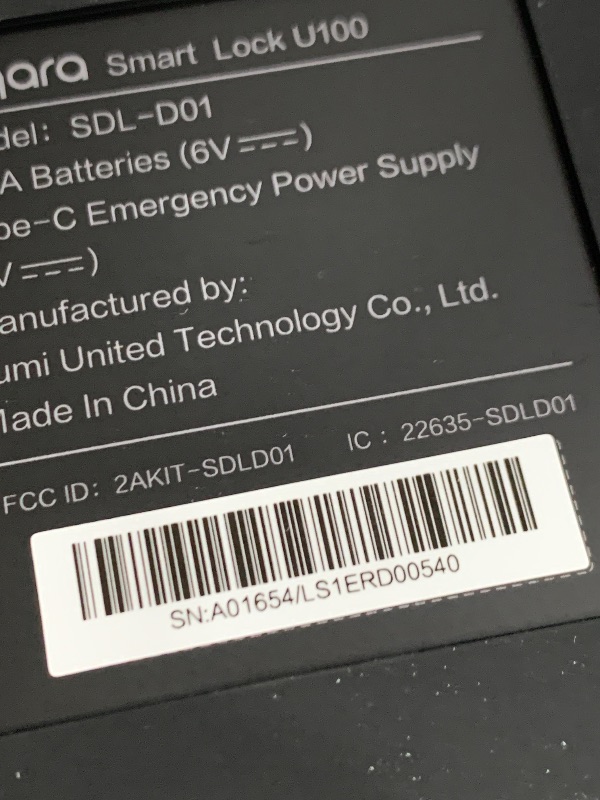 Photo 1 of Aqara Smart Lock U100, Fingerprint Keyless Entry Door Lock with Apple Home Key, Touchscreen Keypad, Bluetooth Electronic Deadbolt, IP65 Weatherproof, Supports Apple HomeKit, Alexa, Google, IFTTT, Gray