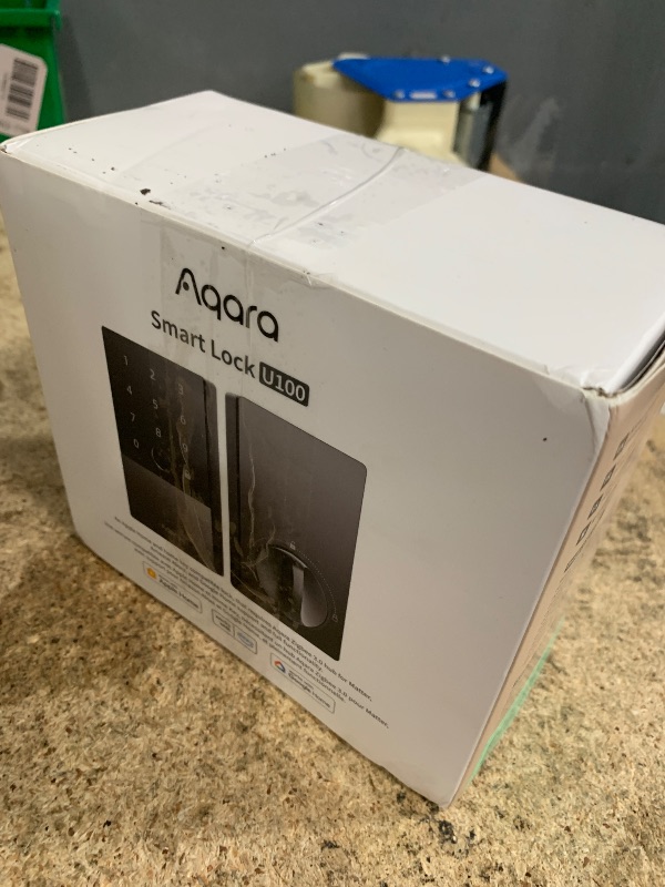 Photo 1 of Aqara Smart Lock U100, Fingerprint Keyless Entry Door Lock with Apple Home Key, Touchscreen Keypad, Bluetooth Electronic Deadbolt, IP65 Weatherproof, Supports Apple HomeKit, Alexa, Google, IFTTT, Gray