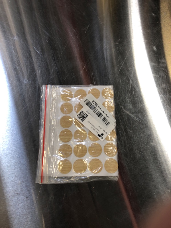 Photo 1 of 0.78inch 5 Sheets/270PCS Adhesive Screw Stickers Screw Hole Covers Hole Stickers (Maple), Pvc Cover Caps Screw Covers Caps Dustproof Wood Grain Stickers for Wall Cabinet Desk Screw Furniture Repairing