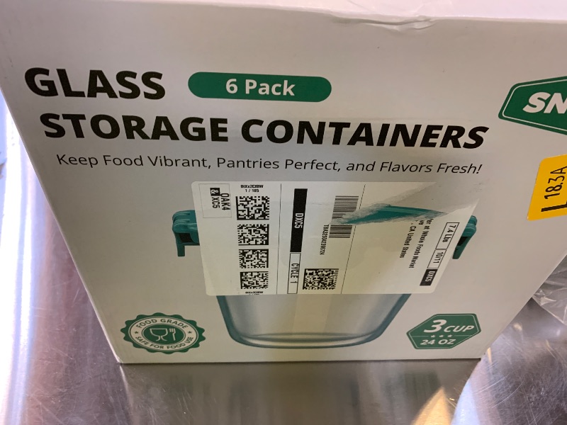 Photo 1 of [UPGRADED LID] 6 Sets 3 Cup Glass Meal Prep Containers with Lids, Food Storage Bowl Jars for Leftover Lunch Meal Oats Salad Soup Fruit Snack Yogurt - Microwave, Oven, Freezer Safe, BPA Free, Airtight