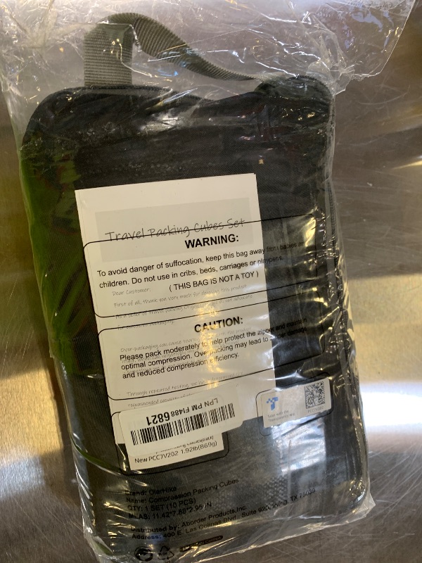 Photo 1 of 10 Set Compression Packing Cubes for Travel Essentials,Compressible Expandable Packing Cubes for Suitcase,OlarHike Luggage Organizer Bags for Travel,Handy Helper for Organizing Clothes(Black)