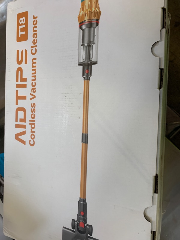 Photo 1 of *USED** Cordless Vacuum Cleaner, 600W/50KPA, Max 70 Mins Runtime, Self-Standing Vacuum Cleaners for Home, Anti-Tangle Stick Vacuum, Smart Display Vacuum Cordless with 1.8L Cup for Pet Hair/Carpet (Gold)