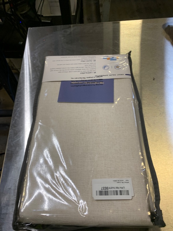 Photo 1 of 100% Blackout Shield Linen Blackout Curtains for Bedroom 108 Inches Long, Back Tab/Rod Pocket Living Room Drapes, Thermal Insulated Blackout Curtains 2 Panels Set, 50" W x 108" L,Cream