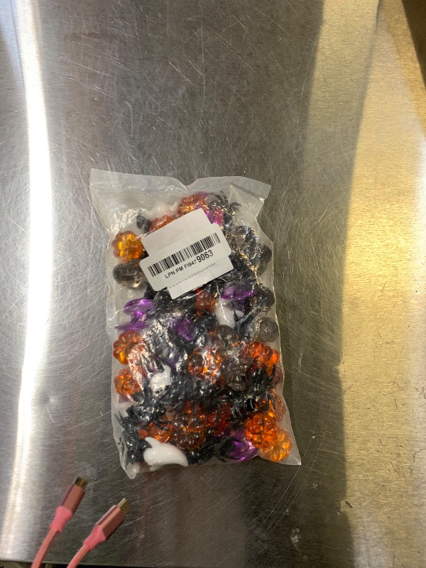 Photo 1 of 110pcs Acrylic Halloween Ornaments, Mini Halloween Decor Halloween Vase Bowl Fillers Miniature Pumpkin Spider Bat Bone Ghost Skull Figurines Wizard Sensory Bin for Garden Party Decorations Crafts