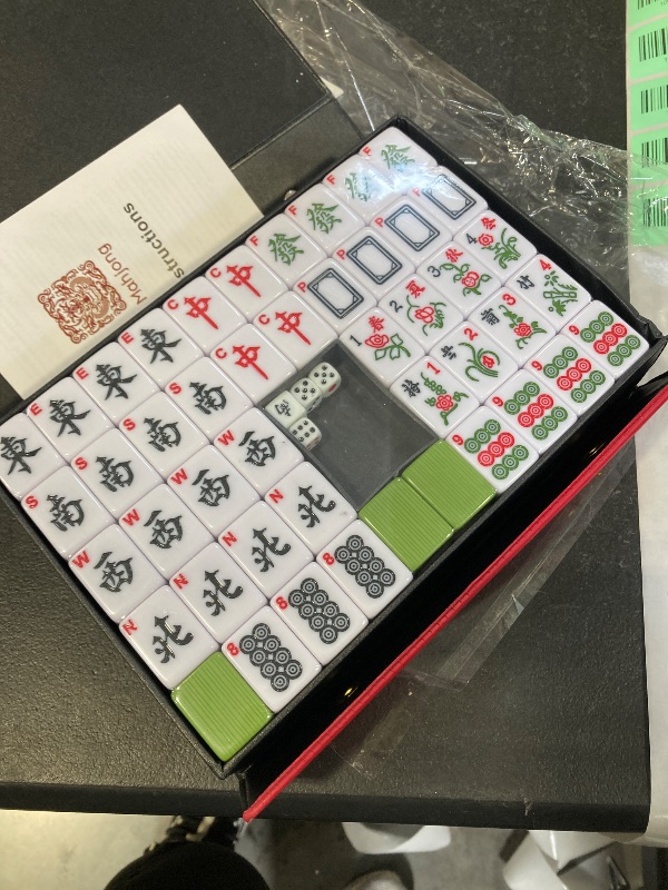 Photo 1 of Aceshmir Mahjong Tile Set, 146pcs Chinese Mahjong Set Quality Mah Jong Tiles with Exquisite Storage Box Easy to Carry, Instructions Include Mah Jongg Sets for Family & Friends Gatherings