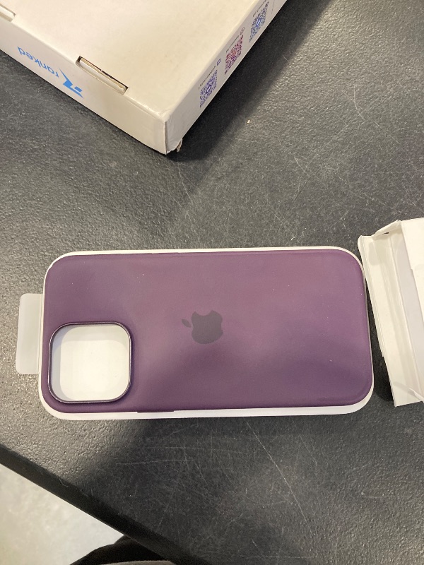 Photo 1 of Apple iPhone 16 Pro Max Silicone Case with MagSafe and Camera Control: Lightweight Phone Case, Wireless Charging Compatible, Smooth Matte Finish; Plum