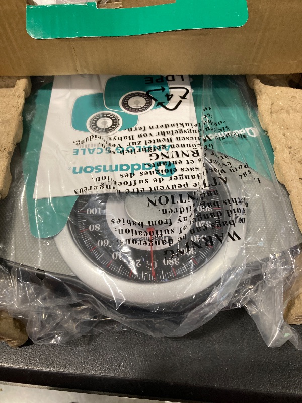 Photo 1 of Adamson A25 Scales for Body Weight - Up to 400 LB - 5.3" Dial on 12.4" x 10.2" Platform - Anti-Skid Rubber Surface - High Precision Bathroom Scale Analog - Durable with 20-Year Assurance - Grey