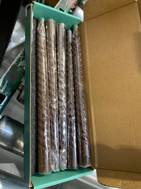 Photo 1 of 5pcs only-----10 Inch Chocolate Brown Taper Candle Set,  Elegant Unscented Dripless Candlesticks for Family Dinner Parties Home Decoration Picnic