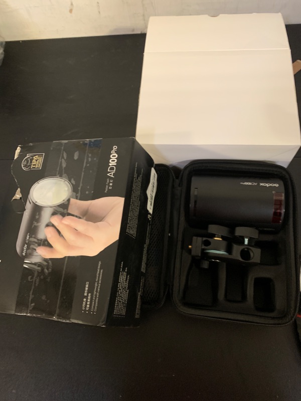 Photo 1 of GODOX AD100Pro Pocket Studio Flash Light Photography Light OLED Screen 5800K 1/8000s Sync TTL/Multi/M Flash Built-in 2.4G Wilreless X System 5 Groups 32 Channels with Rechargeable 2600mAh Battery