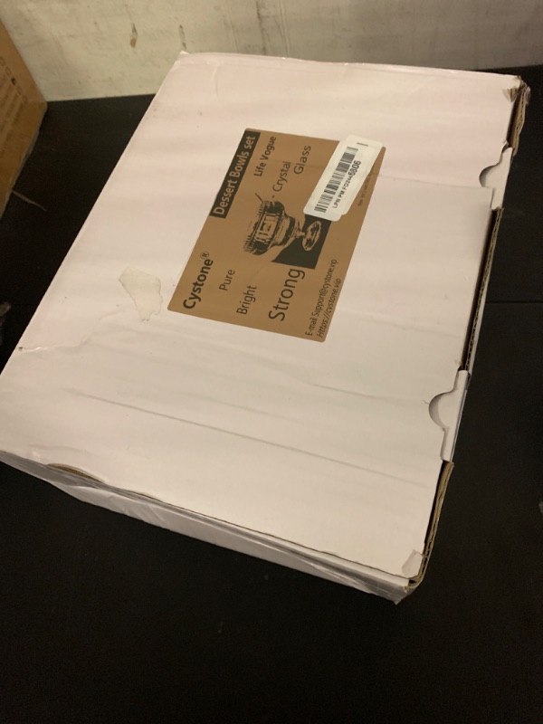 Photo 1 of 10 OZ Glass Dessert Bowls and Spoons Set 12 Pcs, Crystal Ice Cream Bowls for Sundae Salad Snack Candy Fruit Milkshakes Sherbet Trifle Footed Bowl Parfait Glasses Decorative Shrimp Cocktail Cups