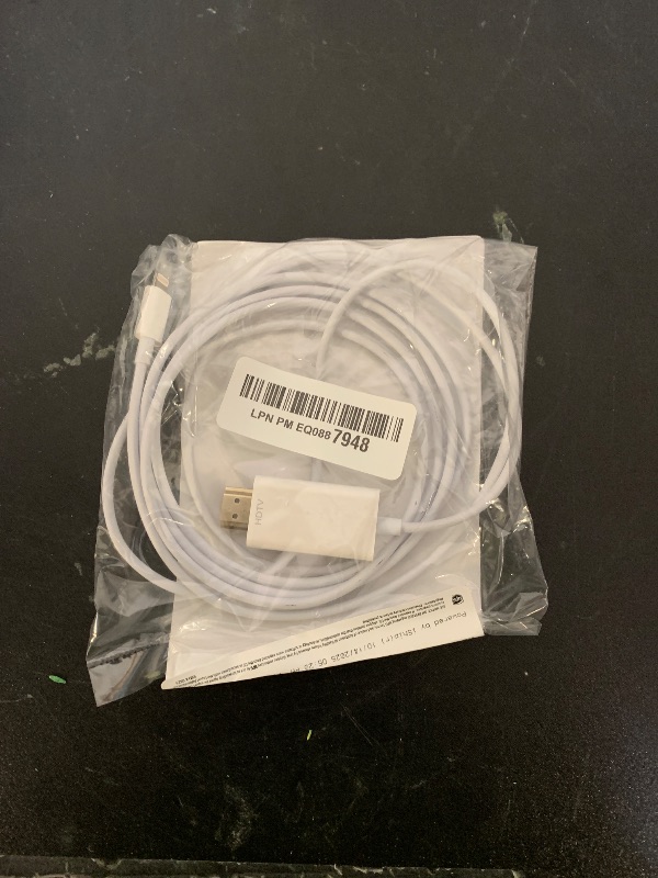Photo 1 of [Apple MFi Certified] Apple Lightning to HDMI Cable Adapter for iPhone to TV, 1080P Digital AV Adapter Sync Screen Connector Compatible for iPhone 14 13 12 11 Pro Max XS XR X 8 to TV Projector Monitor