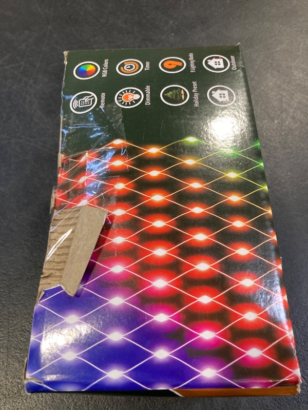 Photo 1 of 240 LED Net Lights, 35 Colors Changing Christmas Net Lights Outdoor Clear Wire, 14.8ft x 5ft Connectable Halloween Mesh Lights for Bushes Christmas Tree Holiday Wedding Party Hedge Patio Decor