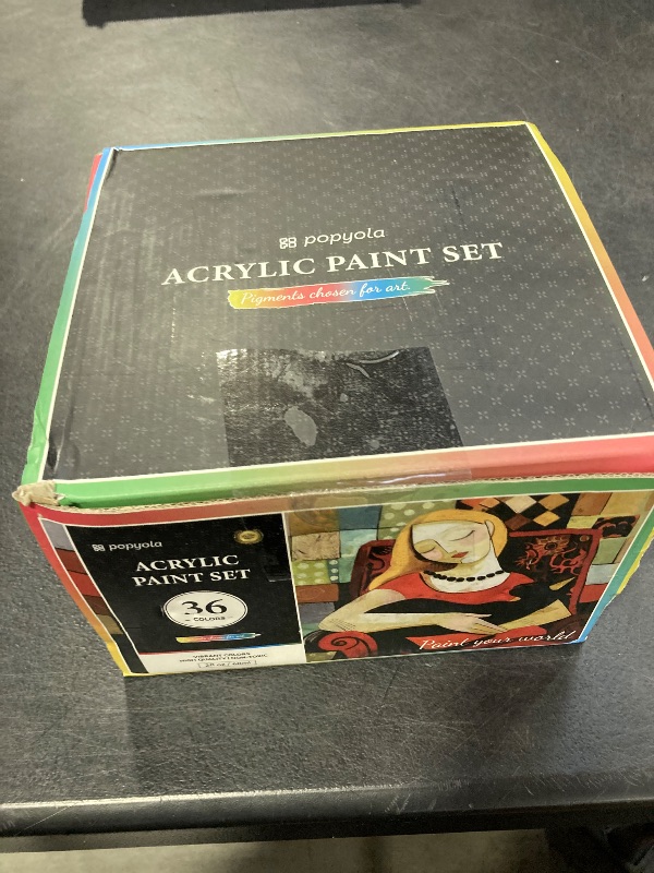 Photo 1 of 52 PCS Acrylic Paint Set with 12 Brushes, 2 Knives & Palette, 36 Colors (2oz/60ml) Art Craft Paint for Adults Kids Artists Beginners, Halloween Pumpkin Canvas Ceramic Rock Painting Kit