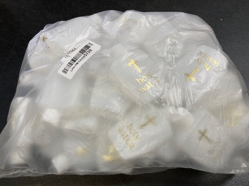 Photo 1 of 60Pcs Holy Water Bottle Bulk 2oz Small Holy Water Bottle Plastic Reusable Empty Bottles for Holy Water 60ml Baptism Party Religious Gift for Christian Church Activity First Communion Baby Shower