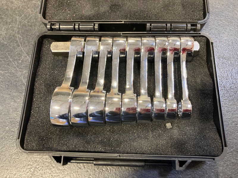 Photo 1 of 9-Piece Torque Adapter Set - 12-Point Box End Torque Adapter Extension Set - 3/8-Inch Drive for Hard to Reach Places - Includes 3/8", 7/16", 1/2", 9/16", 5/8", 11/16", 3/4", 13/16", 7/8"