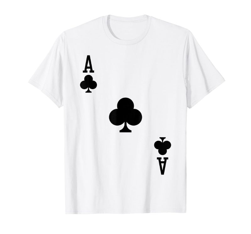 Photo 1 of Ace of Clubs Costume T-Shirt Halloween Deck of Cards T-Shirt - S
