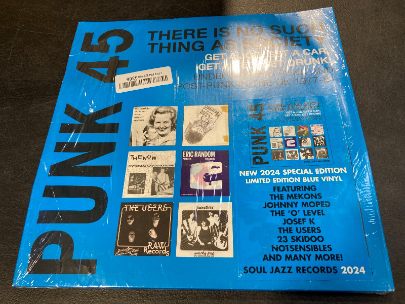 Photo 1 of PUNK 45: There Is No Such Thing As Society – Get A Job, Get A Car, Get A Bed, Get Drunk! Underground Punk And Post-Punk in the UK 1977-81 (CYAN BLUE VINYL)
