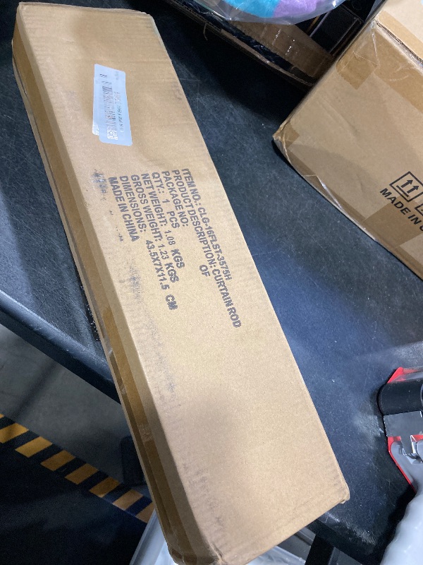 Photo 1 of 2 Pack Industrial Curtain Rods for Windows 48 to 84 Inches, Blackout Wrap Around Curtain Rod, for Indoor and Outdoor, 5/8 Inch Diameter, 35 to 75 Inches, Black