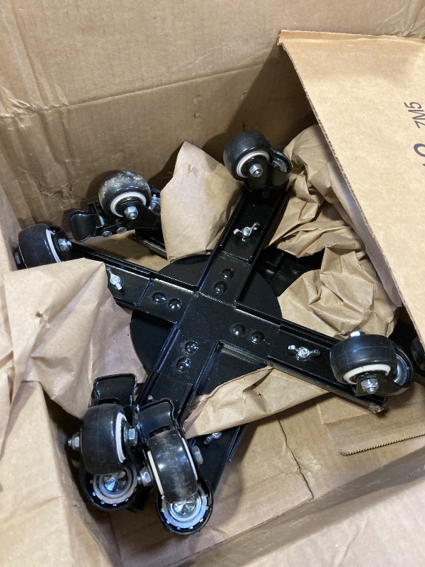 Photo 1 of Adjustable Metal Plant Caddy with Wheels 11.5" - 15.7" Rolling Plant Stands with Metal PU Casters Extendable Large Heavy-duty Plant Dolly OUtdoor Plant Pot Movers Plant Rollers, Trolley, Coaster