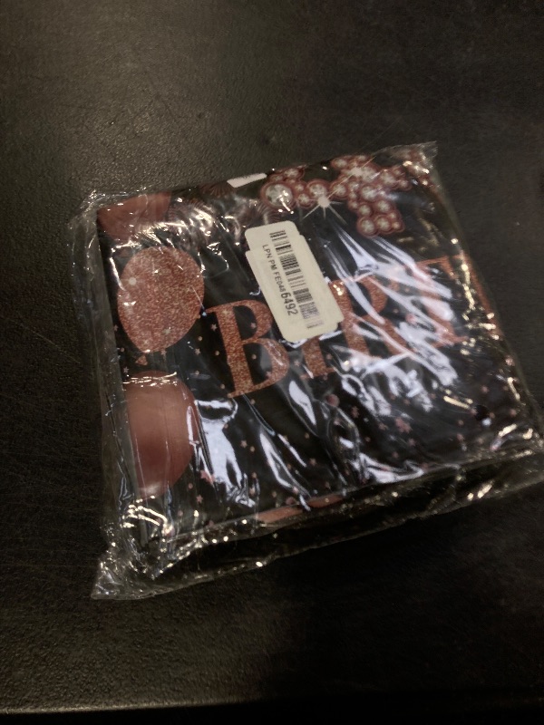 Photo 1 of 41Pcs 40th Birthday Decorations for Women, Vintage 40 Birthday Black and Rose Gold Disposable Paper Plates and Napkins Party Supplies for 20 Guests, 41Pcs Include 7" Plates Napkins and Tablecloth