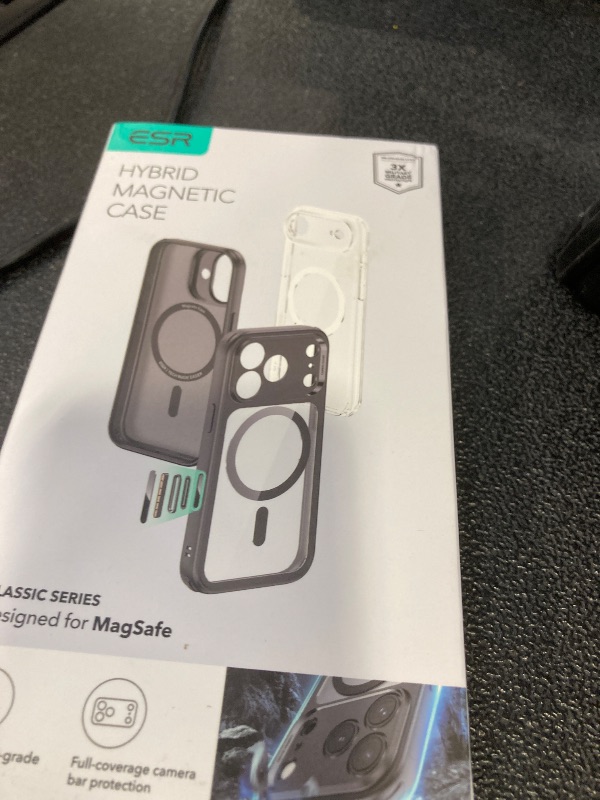 Photo 1 of ESR for iPhone 17 Pro Max Case, Camera Control, Compatible with MagSafe, Shockproof Military-Grade Protection, Magnetic Phone Case for iPhone 17 Pro Max, Classic Hybrid Case, Clear