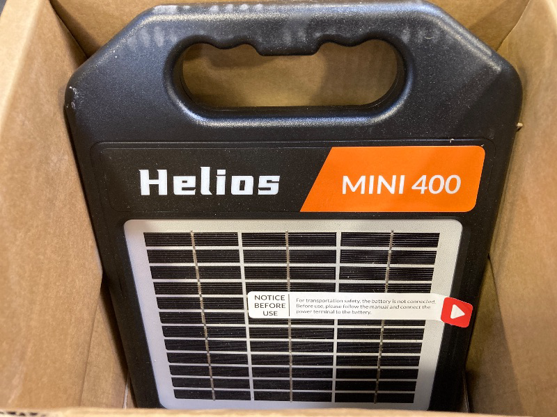 Photo 1 of Andmon MINI400 20 Miles Solar Electric Fence Charger with Day/Night Mode 0.3J Output Energy Electric Fence Energizer