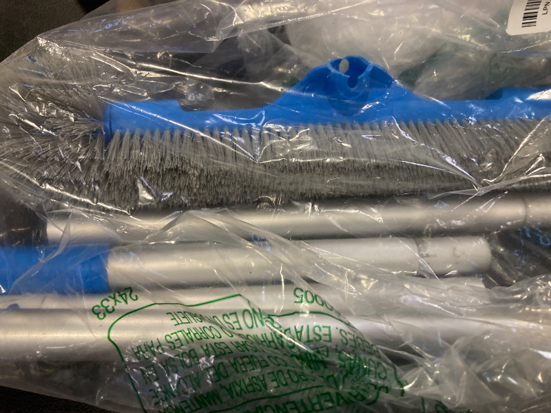 Photo 1 of TidyMister Pool Brush Set - 20’’ 2-in-1 Detachable Round Brush with Extra Side Brush for Cleaning Hard-to-Reach Corners, 9 FT Aluminum Extended Pool Pole with Hidden Hook Retriever