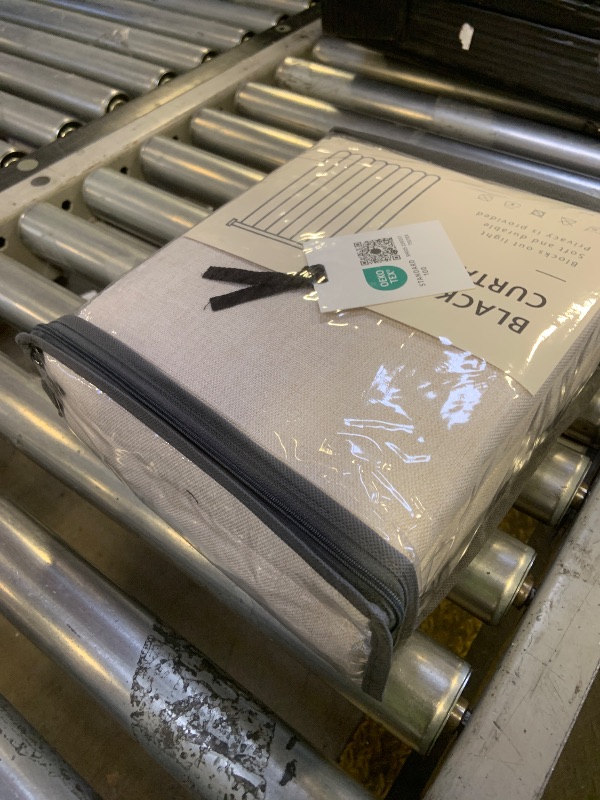 Photo 1 of 100% Blackout Shield Linen Blackout Curtains for Bedroom 96 Inches Long, Back Tab/Rod Pocket Living Room Drapes, Thermal Insulated Blackout Curtains 2 Panels Set, 50" W x 96" L,Cream