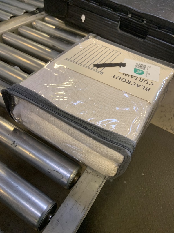 Photo 1 of 100% Blackout Shield Linen Blackout Curtains for Bedroom 96 Inches Long, Back Tab/Rod Pocket Living Room Drapes, Thermal Insulated Blackout Curtains 2 Panels Set, 50" W x 96" L,Cream