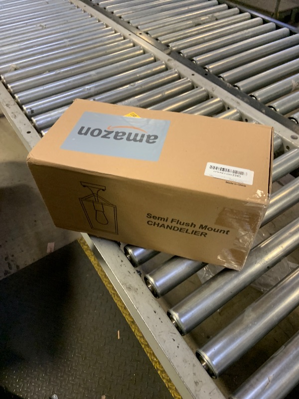 Photo 1 of ?Upgraded?Semi Flush Mount Ceiling Light, Black Industrial Ceiling Light Fixtures, Farmhouse Light Fixture for Hallway Stairway Garage Living Room Dining Room Balcony?Not waterproof, Not for Outdoor?