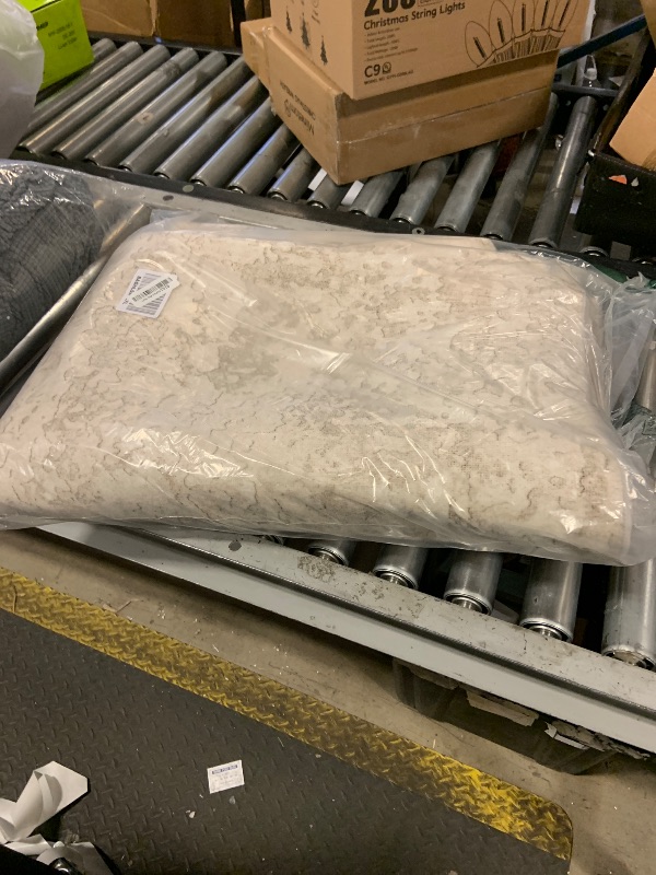 Photo 1 of Art&Tuft Washable Rug, Anti-Slip Backing Abstract 6x9 Rug, Stain Resistant Rugs for Living Room, Foldable Machine Washable Area Rug (TPR53-Beige, 6'x9')