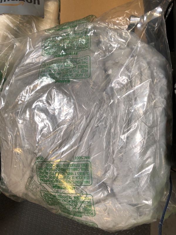 Photo 1 of (No Filler) 6FT Giant Bean Bag Chair Cover Soft Faux RH Fur Sofa Bed Washable Bean Bag Couch Cover for Adult and Kids with Liner