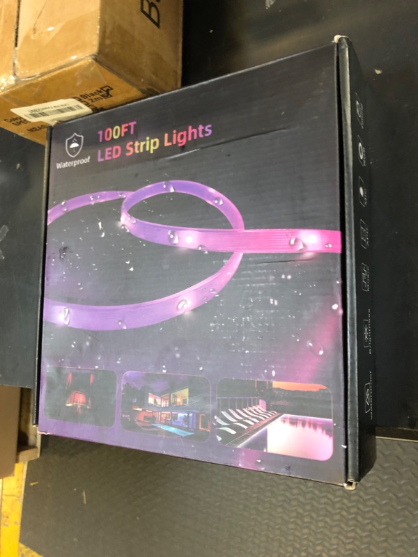 Photo 1 of 100ft Outdoor Led Strip Lights Waterproof IP68, RGB Led Rope Lights Outdoor Waterproof Music Sync, Outside Led Lights Strip With Remote & App, Exterior Christmas Lights Waterproof For Pool Roof Yard